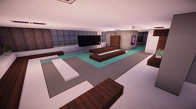 Fusion modern concept mansion minecaft house design 11