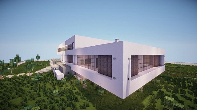 Fusion modern concept mansion minecaft house design 5