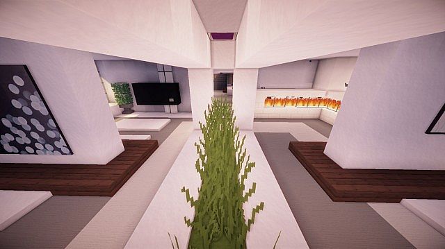 Fusion modern concept mansion minecaft house design 9
