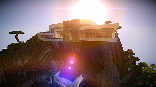 Orbit Minecraft modern mountain house home building 2