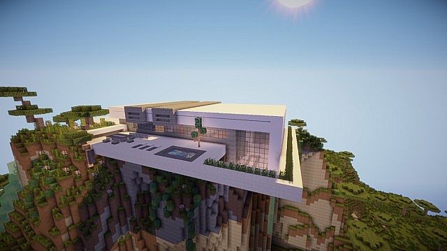 Orbit Minecraft modern mountain house home building 4