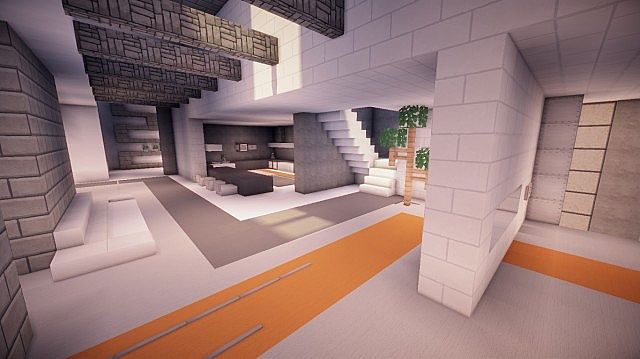 Orbit Minecraft modern mountain house home building 8