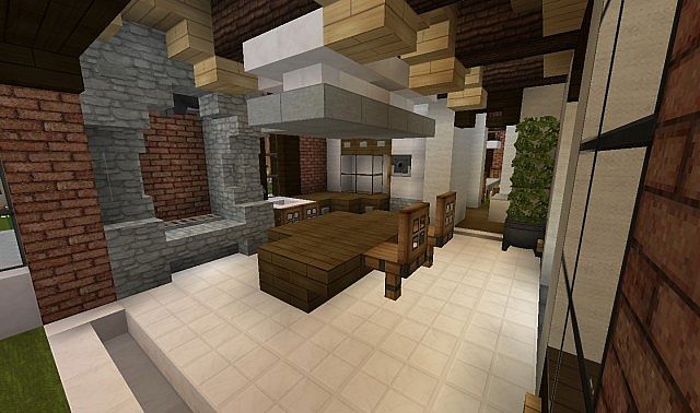 Plantation Home - Country Old Brick minecraft house ideas 5