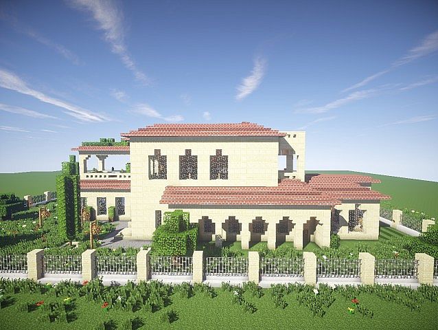 California Mansion minecraft house modern building ideas 3