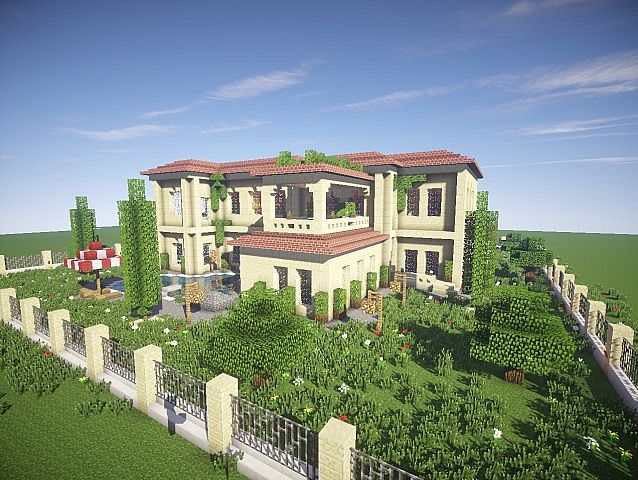 California Mansion minecraft house modern building ideas 5