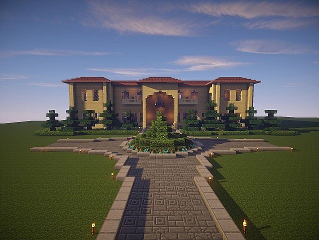 Minecraft mansion sandstone building ideas unfinished 3