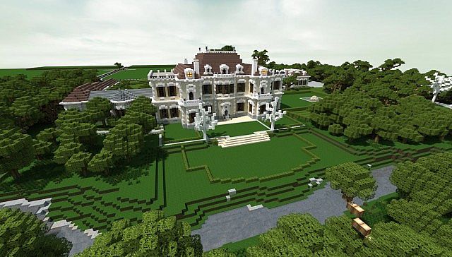 Crespi Estate Rebuild Minecraft house mansion acres luxury building ideas zoom out