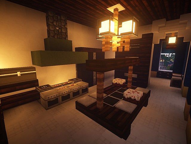 mansion minecraft snows inside modern huge building amazing houses interior cool circle survival snow kitchen minecrafthousedesign map