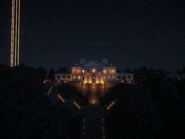 Snows Mansion minecraft building ideas house huge amazing night front