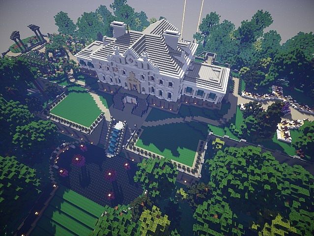 Snows Mansion minecraft building ideas house huge amazing sky view