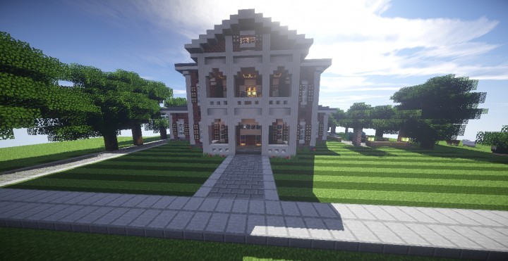 Georgian Estate 2 Minecraft building house home country old 01