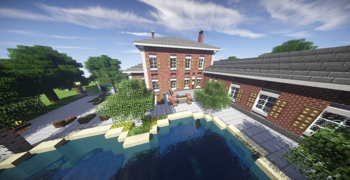 Georgian Estate 2 Minecraft building house home country old 03