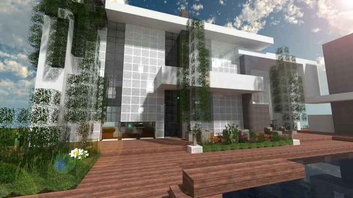 The Dogme minecraft modern house home pool download minimalistic