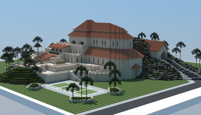 sandstone mansion minecraft building ideas download plaza fancy huge amazing 3