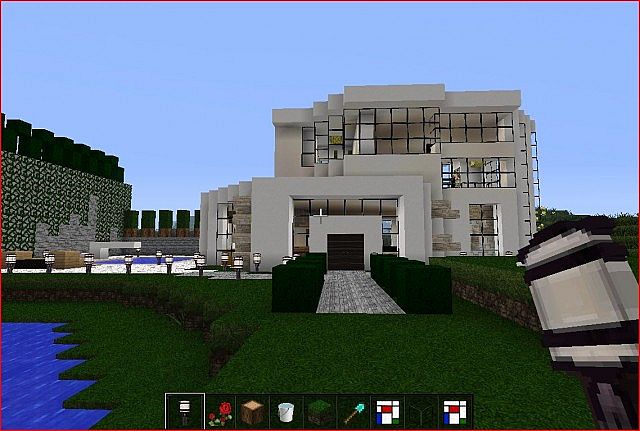 Modern Little Mansion House - Minecraft House Design