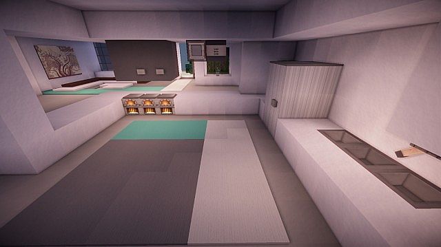 Fusion modern concept mansion minecaft house design 7