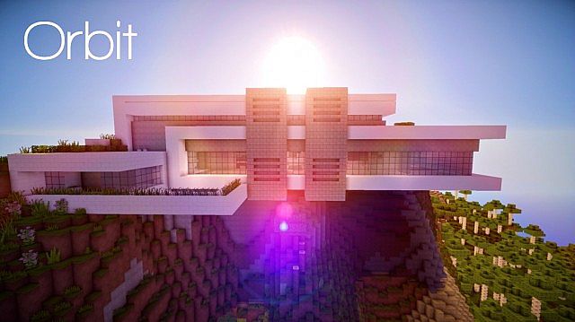 Orbit Minecraft modern mountain house home building