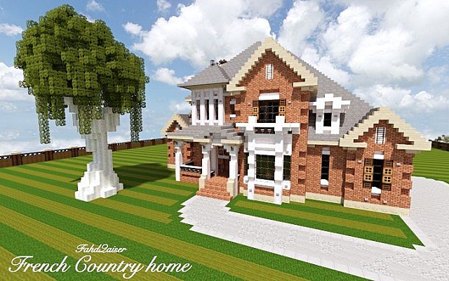 French Country Home minecraft house build