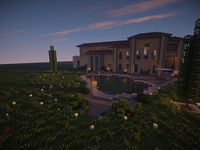 Minecraft mansion sandstone building ideas unfinished 2