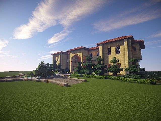 Minecraft mansion sandstone building ideas unfinished