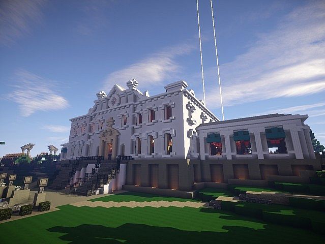 Snows Mansion minecraft building ideas house huge amazing back