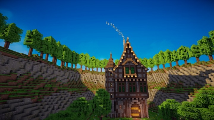 Mysterious Medieval Mansion minecraft building ideas house 2