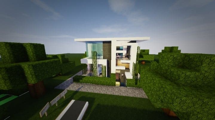TheModern Pvper's Modern House 1 minecraft building home ideas small
